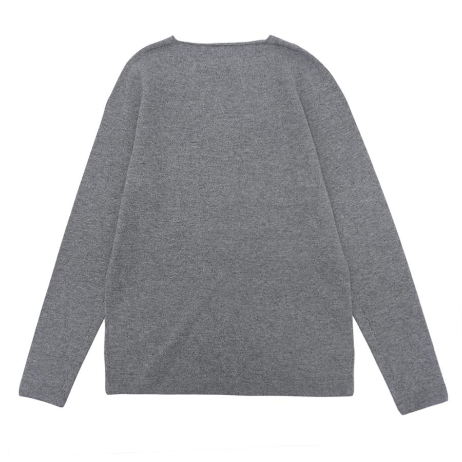 新品同様 TOYOBOSHI トウヨウボウシ 糸衣 KIDO カシミヤ100 Vネックニットトップス レディース グレー 1 10IT-PC0011_2