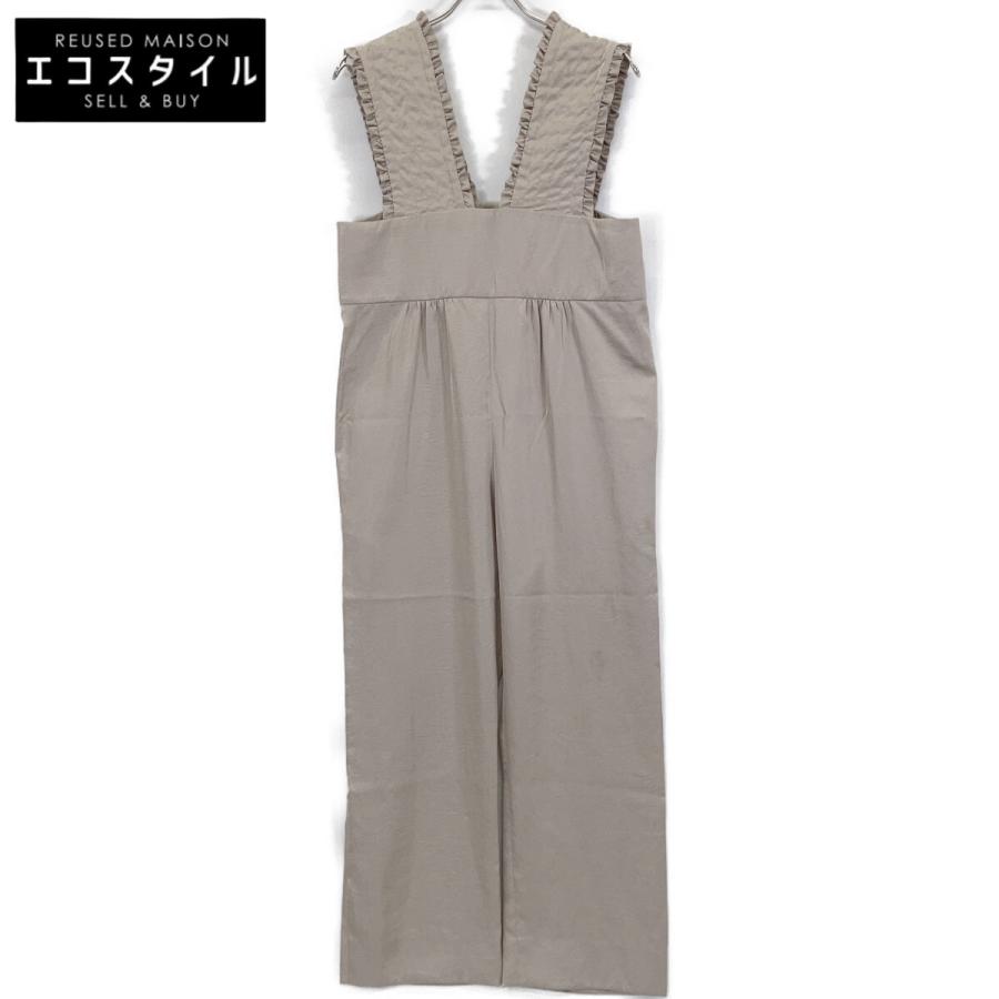 yori ヨリ YR2224-121AW グレー サテンフリルサロペット 