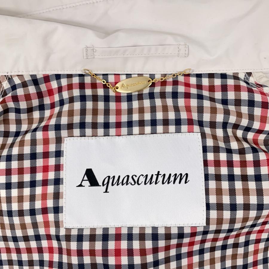 Aquascutum アクアスキュータム ホフ 5023250012 MAURIタフタ フーデッドパーカー アイボリー 8 ジャケット レディース 中古_4