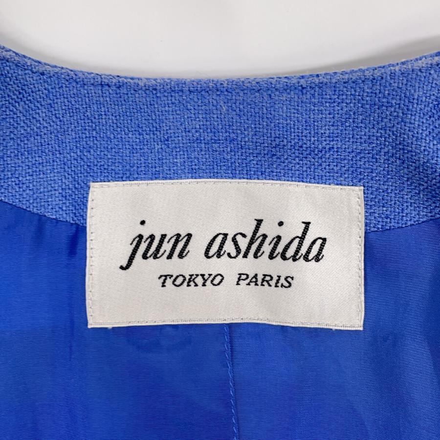 JUN ASHIDA ジュンアシダ SJ0105 ブルー シルクウール ノーカラー