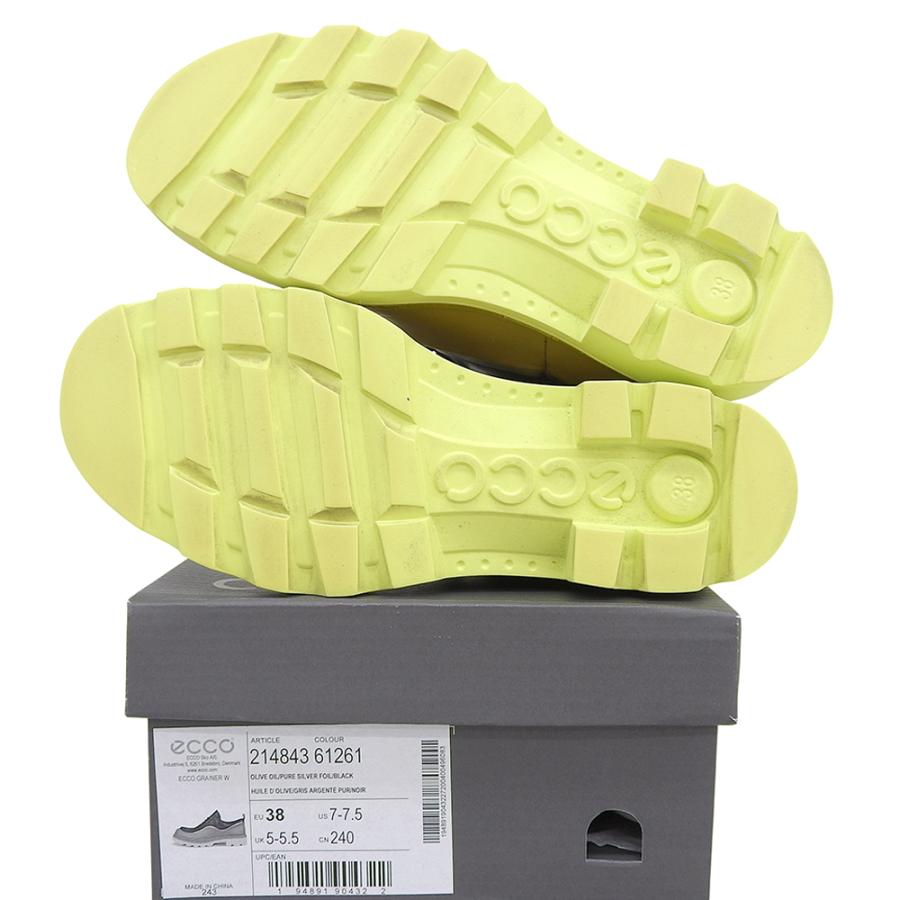 美品 ECCO エコー ×ナターシャ・ラムゼイ・レヴィ マスタード Grainer レザーシューズ レディース イエロー系/ブラック 24cm