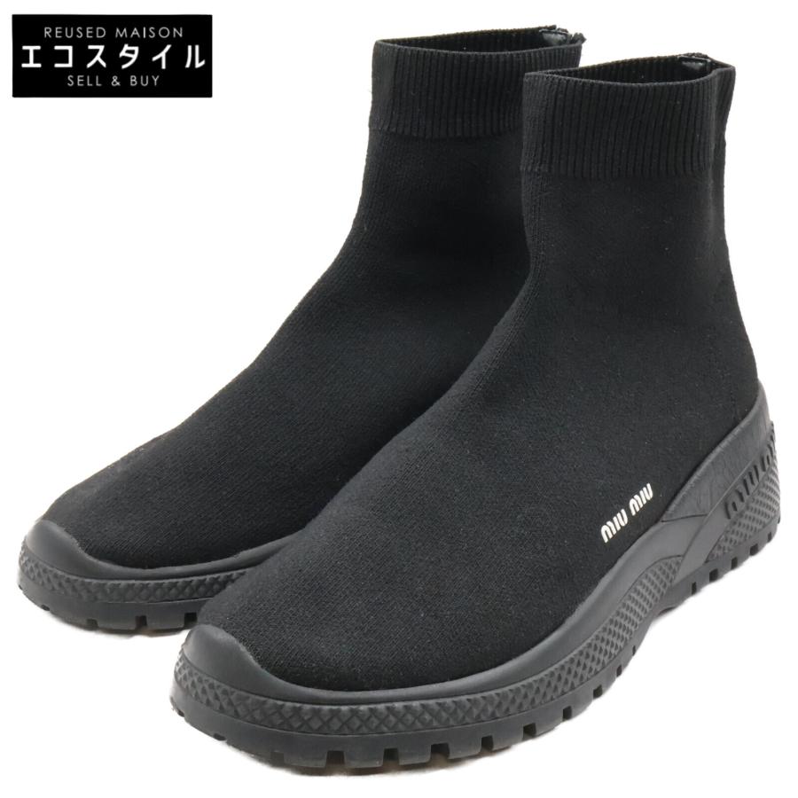 miu miu（ミュウミュウ） ソックスブーツ/ 37 レディース : ブランド