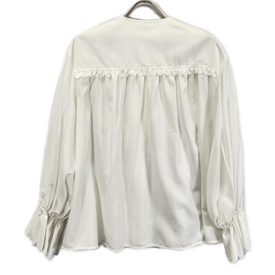 yori ヨリ YR2221-106AW ホワイト 22AW スカラップカットワーク フリル ブラウス ホワイト F トップス レディース 中古_2