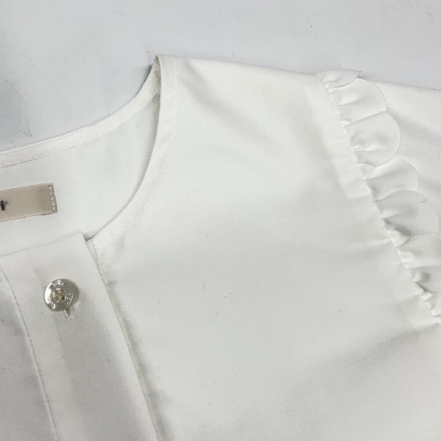 yori ヨリ YR2221-106AW ホワイト 22AW スカラップカットワーク フリル ブラウス ホワイト F トップス レディース 中古_7