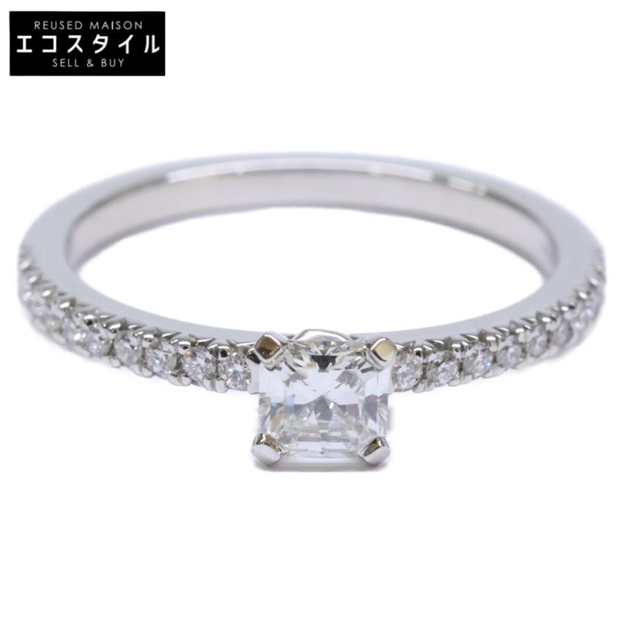 TIFFANY&Co.（ティファニー） Pt950 D0.26 D0.09 コーナード スクエア