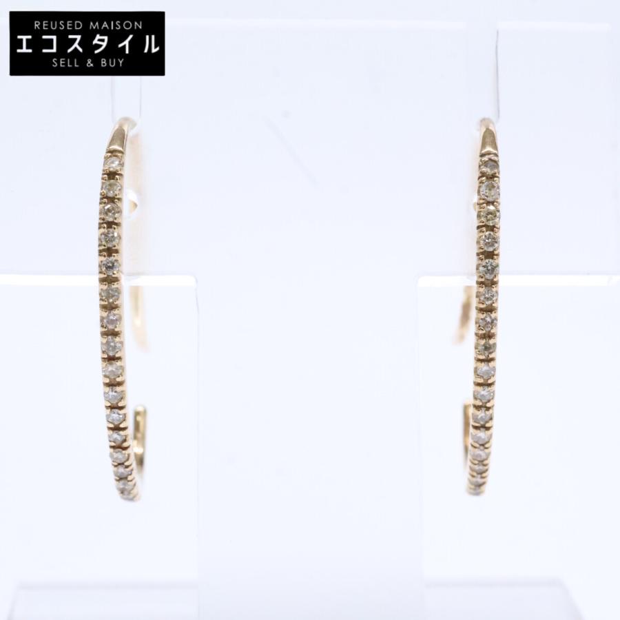 HIROTAKA ヒロタカ K10 ゴサマー 0.09ctメレダイヤ 両耳 フック ピアス