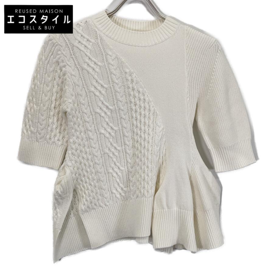 【未使用に近い美品】★sacai サカイ★ウール ニット セーター プルオーバー SACAI サカイ Interstellar プルオーバー Wool ウールセーター (sacai