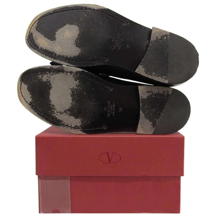 VALENTINO GARAVANI ヴァレンティノガラヴァーニ レザー Vロゴ タッセルローファー シューズ レディース ブラック 36_2