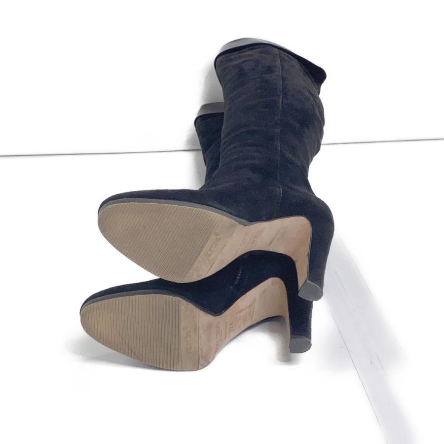 JIMMY CHOO ジミーチュウ スエードxスムースレザー ニーハイ