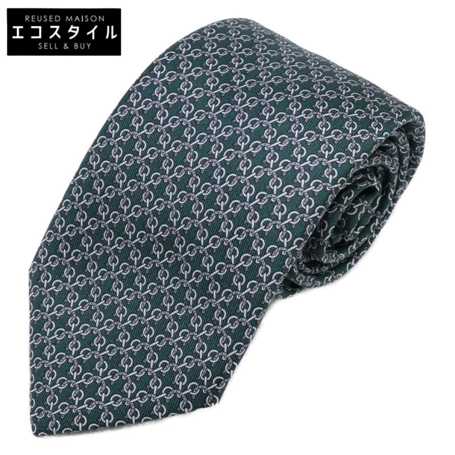 美品 HERMES エルメス H006389T 07 Mors Luck tie シルク ネクタイ