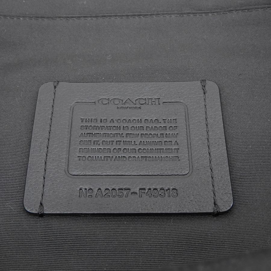 COACH（コーチ） レザー ボディバッグ メンズ ブラック×ブルー F49318