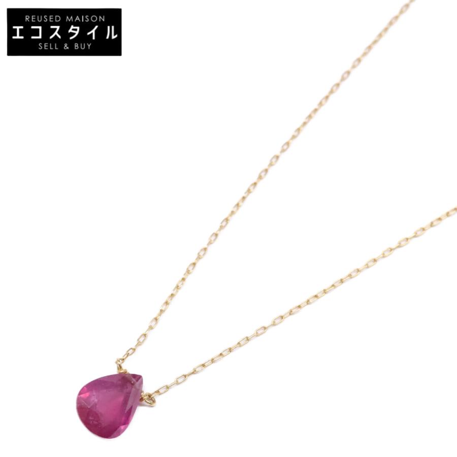 美品 KAORU カオル NK18YG-222-RB-PS K18 ペアシェイプルビー 