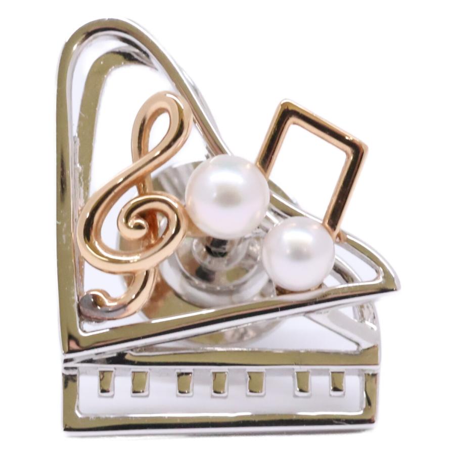 希少 MIKIMOTO ミキモト ピンブローチ 目覚まし時計型 パール MIKIMOTO（ミキモト） S K18 ピアノ パール ピン ブローチ レディース