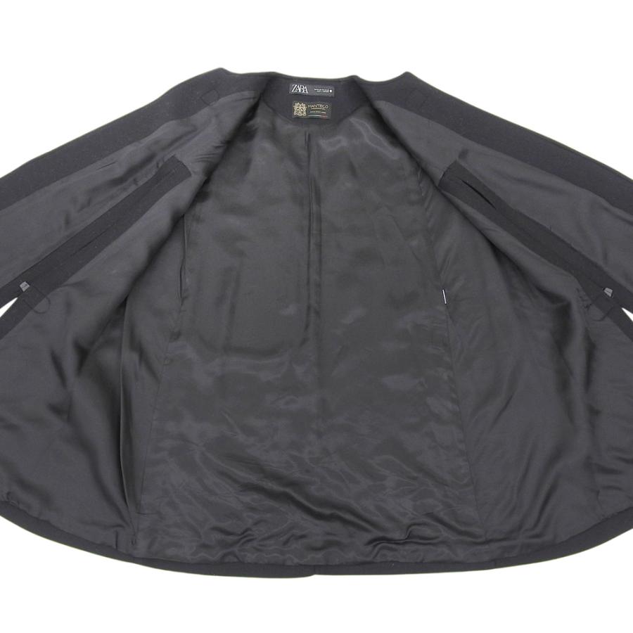 美品 ZARA ザラ MANTECO生地 ポンチョ コート レディース ブラック XS