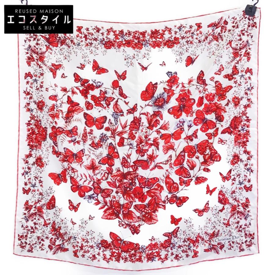 美品 Christian Dior クリスチャンディオール シルク バタフライ
