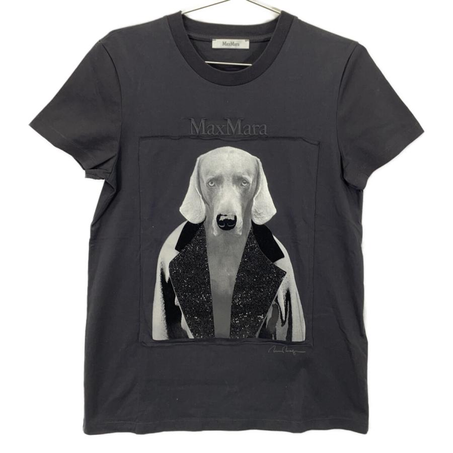 Max Mara マックスマーラ 19460323 6 50 ブラック MM DOG Tシャツ S