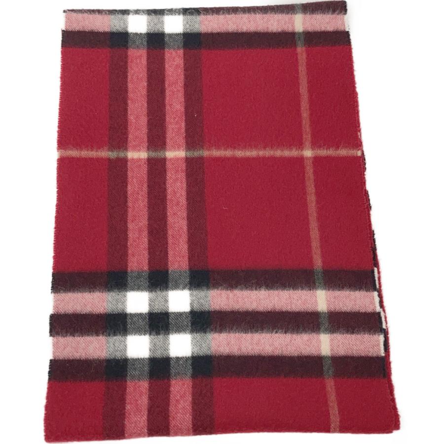 【美品】BURBERRY　ノバチェック柄　100％カシミヤ　フリンジマフラー BURBERRY（バーバリー） 未使用 ノバチェック柄 カシミヤ100