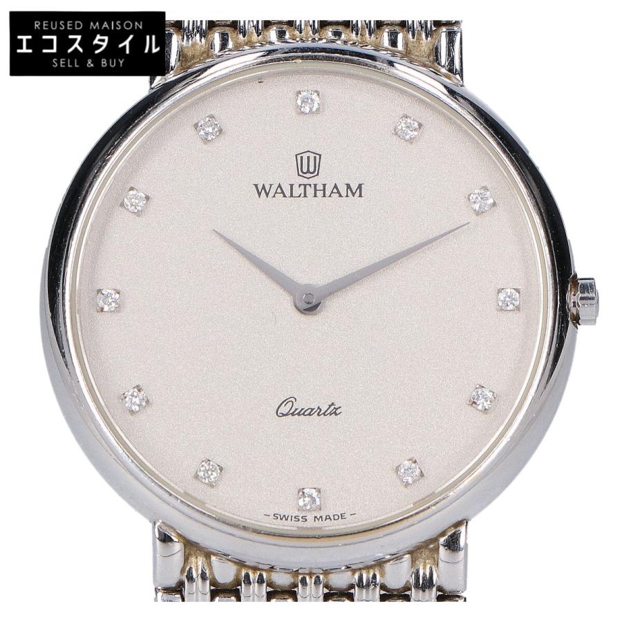 ウォルサム 腕時計 クオーツ ウォルサム WALTHAM ジャンク品 腕時計 ウォッチ クォーツ ロゴ レザー