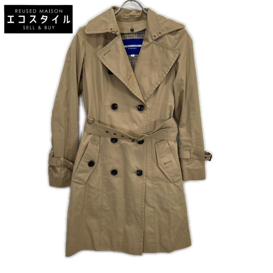 186005 BURBERRY BLUE LABEL バーバリーブルーレーベル トレンチコート L ベージュ レディース [260211HM150148] BURBERRY BLUE LABEL（バーバリーブルーレーベル） E1A17-830-42