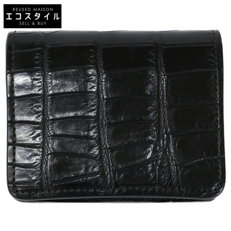 WILDSWANS ワイルドスワンズ KFー003/CRC/BK クロコダイル ミニ財布