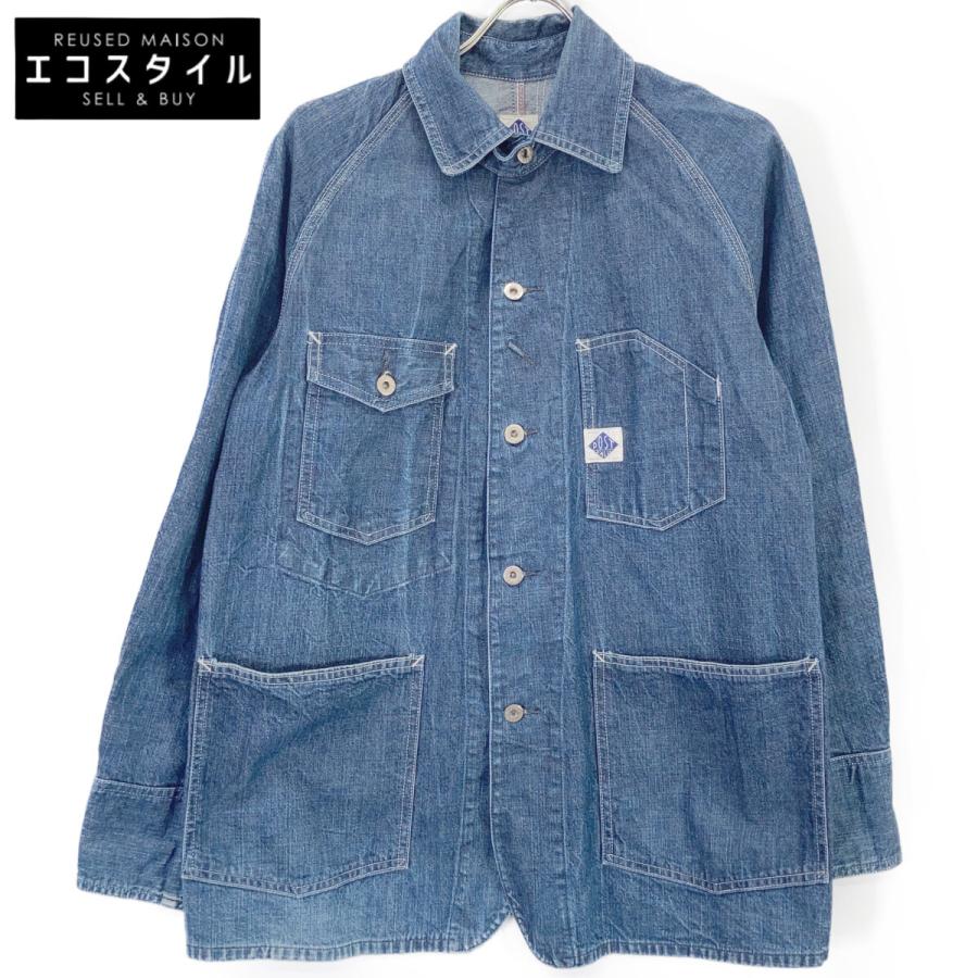 ポストオーバーオール デニムカバーオール プルオーバー デニムジャケット M POST OVERALLS ポストオーバーオールズ USA製 デニム Eeginees'JKT