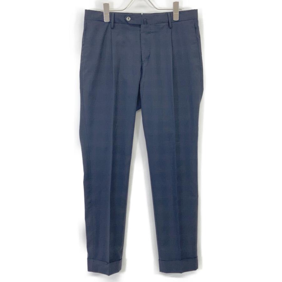 PT TORINO ピーティートリノ ネイビー チェック TECHNO WASHABLE WOOL