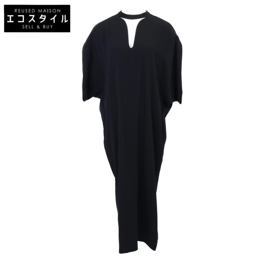 美品 Mame Kurogouchi マメクロゴウチ MM24SS-DR081 Back Satin Crepe