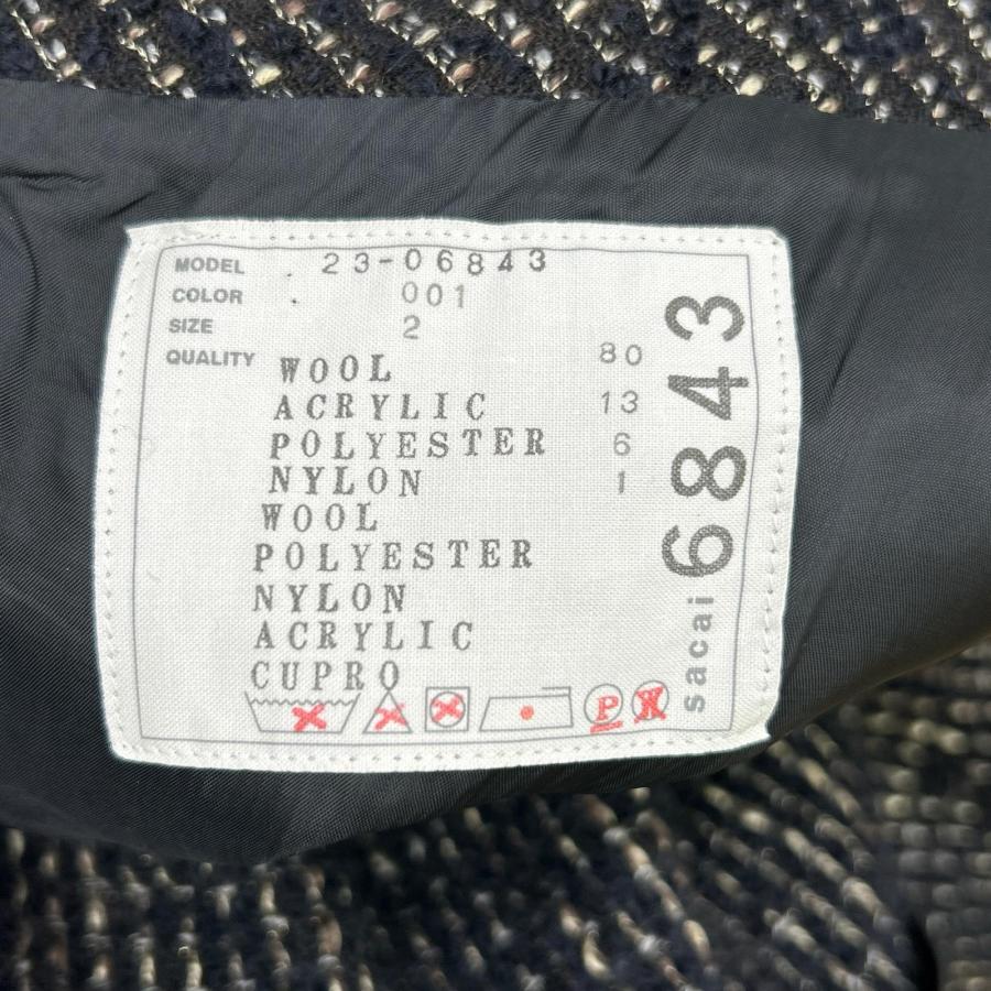 sacai（サカイ） 23-06843 ブラック 2WAY ツイードワンピース ブラック
