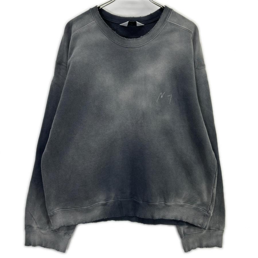 ANCELLM アンセルム ANC-CT145-A グレー UNEVENNESS SWEAT SHIRT トレーナー グレー 2 トップス コットン メンズ 中古_1