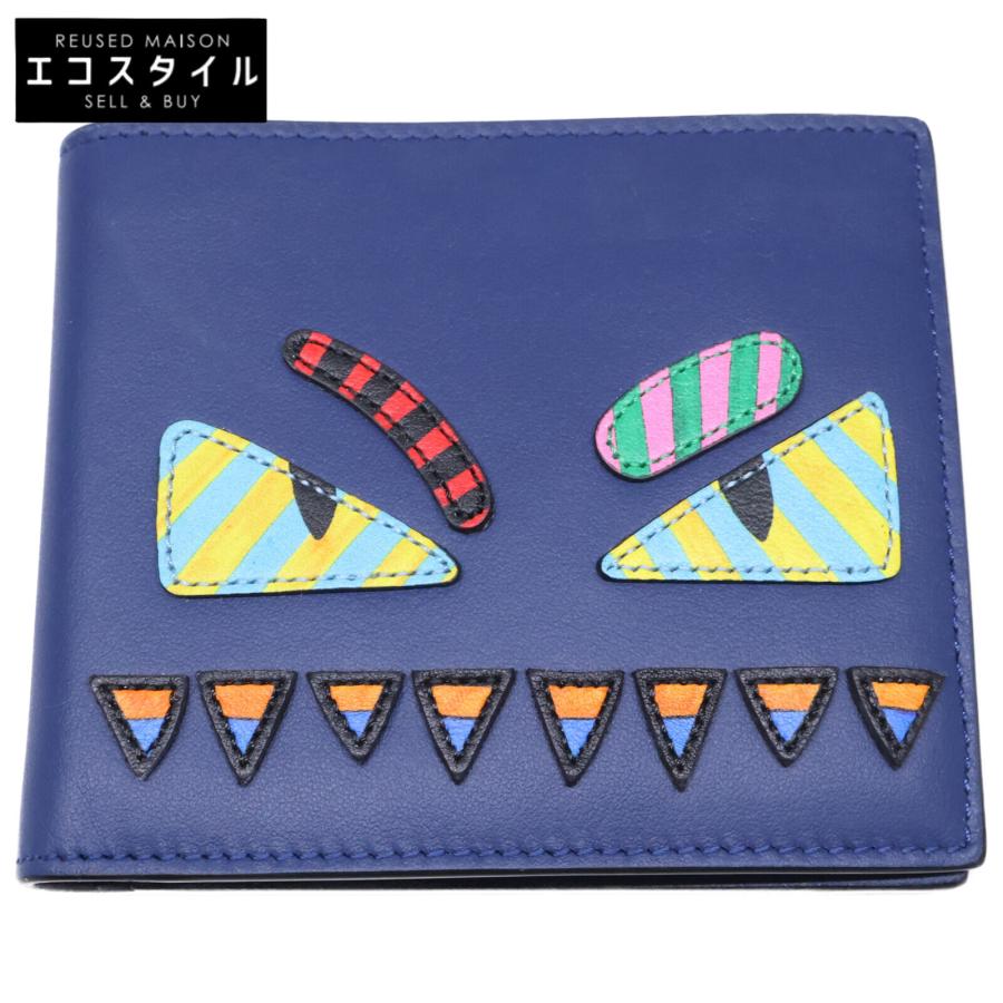 FENDI（フェンディ） 美品 7M0169 O6G F08LC モンスターアイ 二つ折り