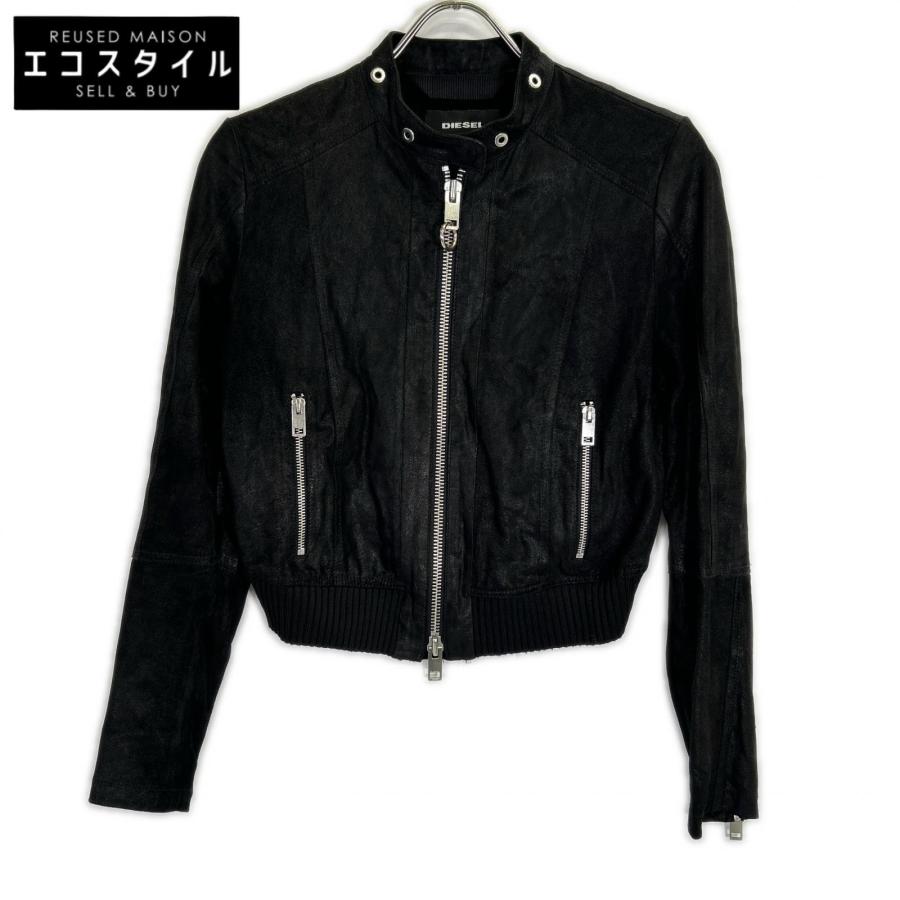DIESEL（ディーゼル） ブラック ラムレザー ラーダース ブルゾン