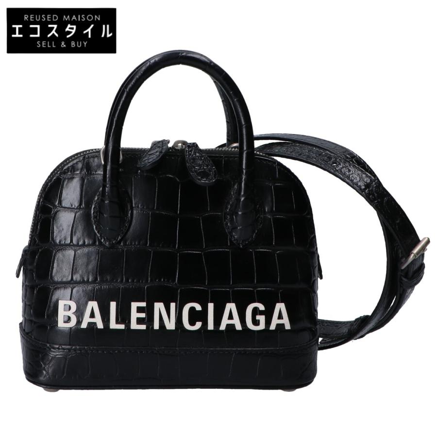 BALENCIAGA（バレンシアガ） 美品 ブラック 550646 ヴィルXXS 型押し 