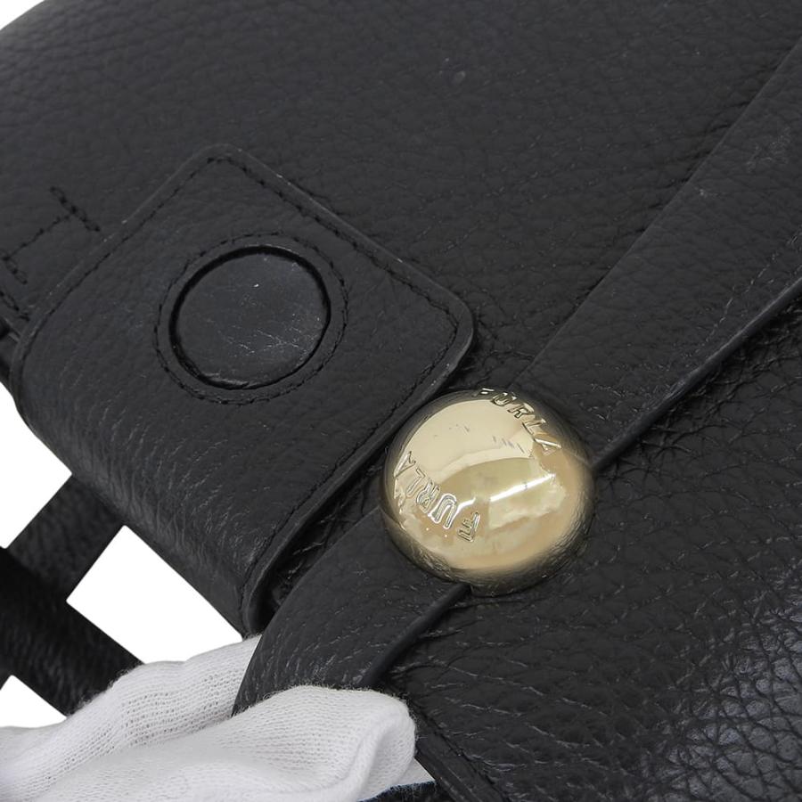 美品 FURLA フルラ SFERA MEDIUM 2WAY ハンドバッグ ショルダーバッグ レディース ブラック WE00666 HSF000