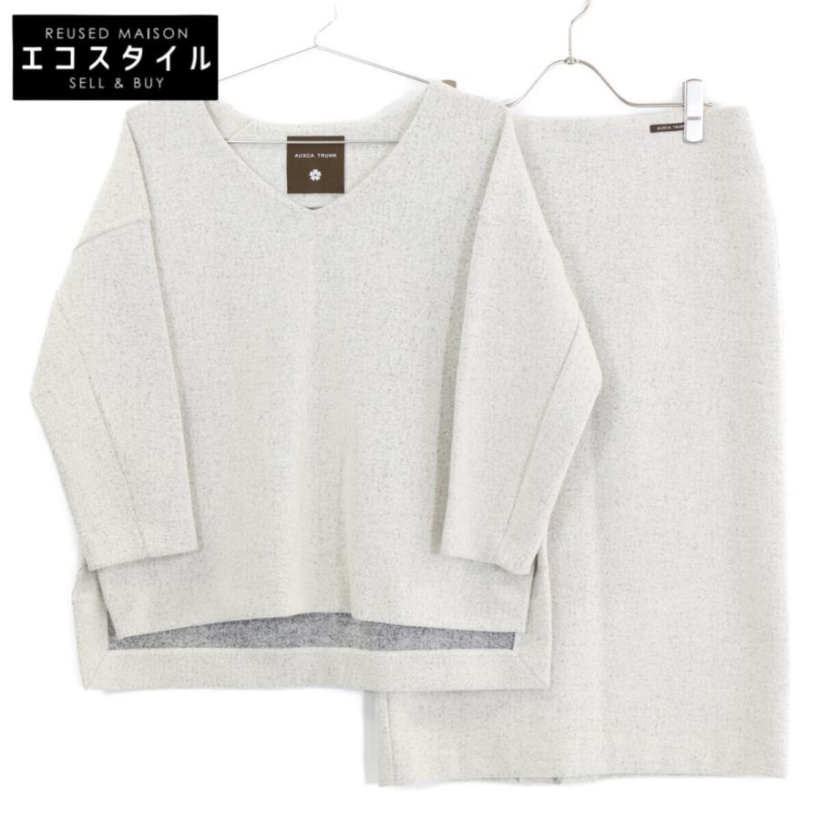 AUXCA.TRUNK オーカ・トランク  ｸﾞﾚｰ ｳｰﾙ混 ﾆｯﾄ ｾｯﾄｱｯﾌﾟ S AUXCA.TRUNK オーカ・トランク グレー ウール混 ニット セットアップ S
