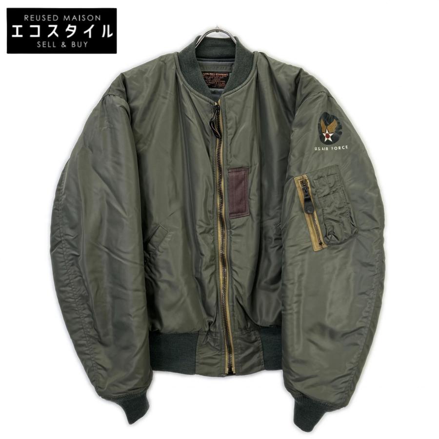 THE REAL MCCOY'S ザリアルマッコイズ カーキ TMJ2432 ALBERT TURNER 実名 MIL-J-8279A MA-1 フライトジャケット カーキ LARGE ジャケット メンズ 中古