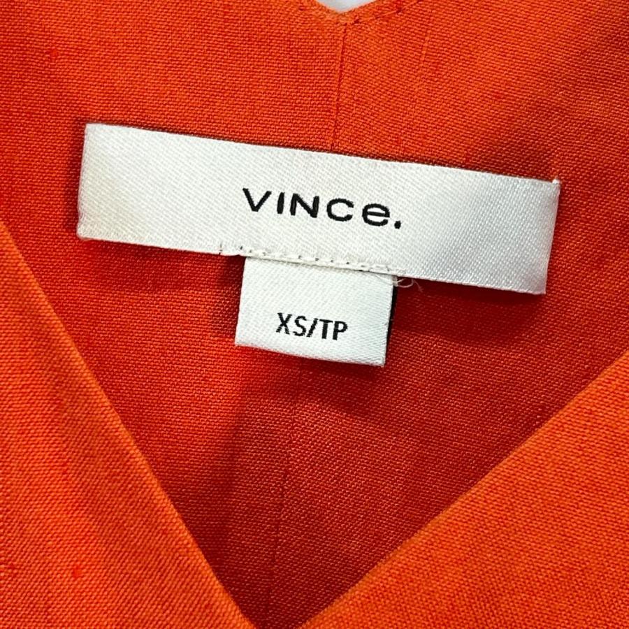 VINCE（ヴィンス） V022051885 オレンジ ノースリーブ ワンピース