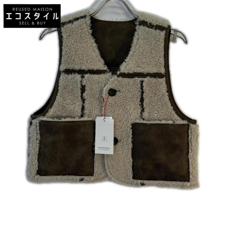 MAISON SPECIAL メゾンスペシャル ﾍﾞｰｼﾞｭ  2way Boa Vest BLACK MAISON SPECIAL メゾンスペシャル ベージュ 2way Boa Vest BLACK
