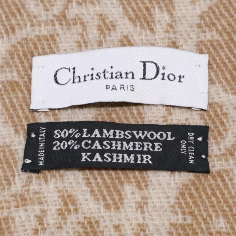 DIOR ディオール トロッター柄 カシミヤ/ウール マフラー レディース