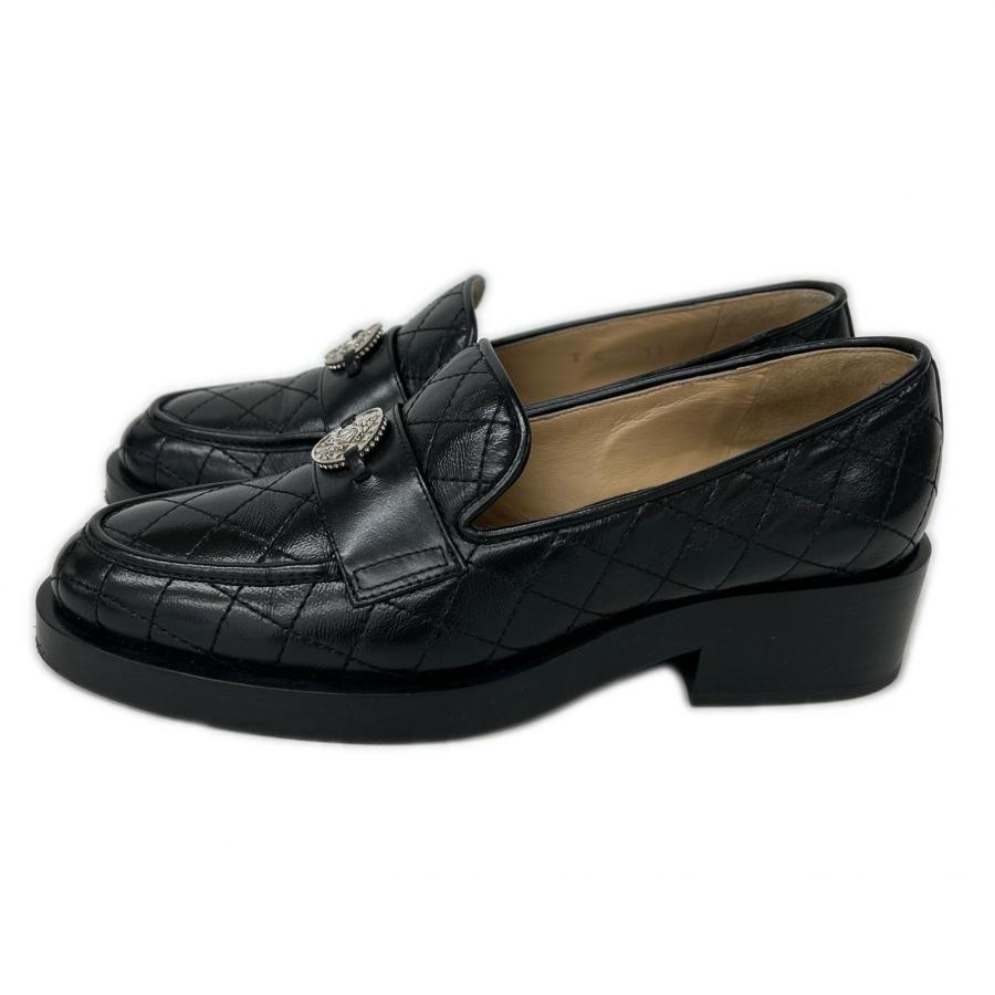 CHANEL（シャネル） 21A G37932 ココマーク キルティングローファー 35
