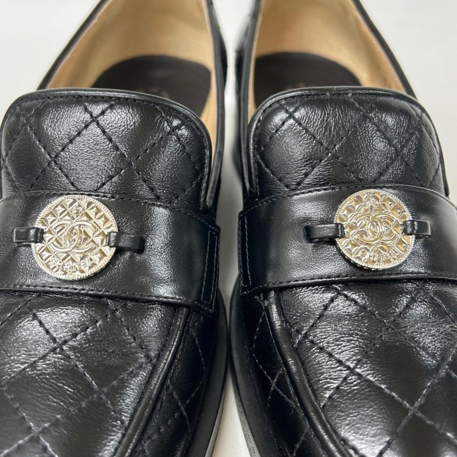 CHANEL（シャネル） 21A G37932 ココマーク キルティングローファー 35