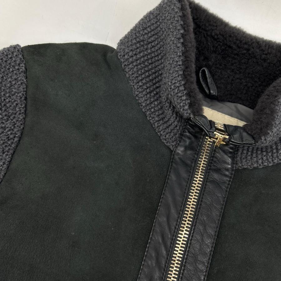HERNO（ヘルノ） PL0052Dー18050-9460 グレー ラムスエード×ニット切替 