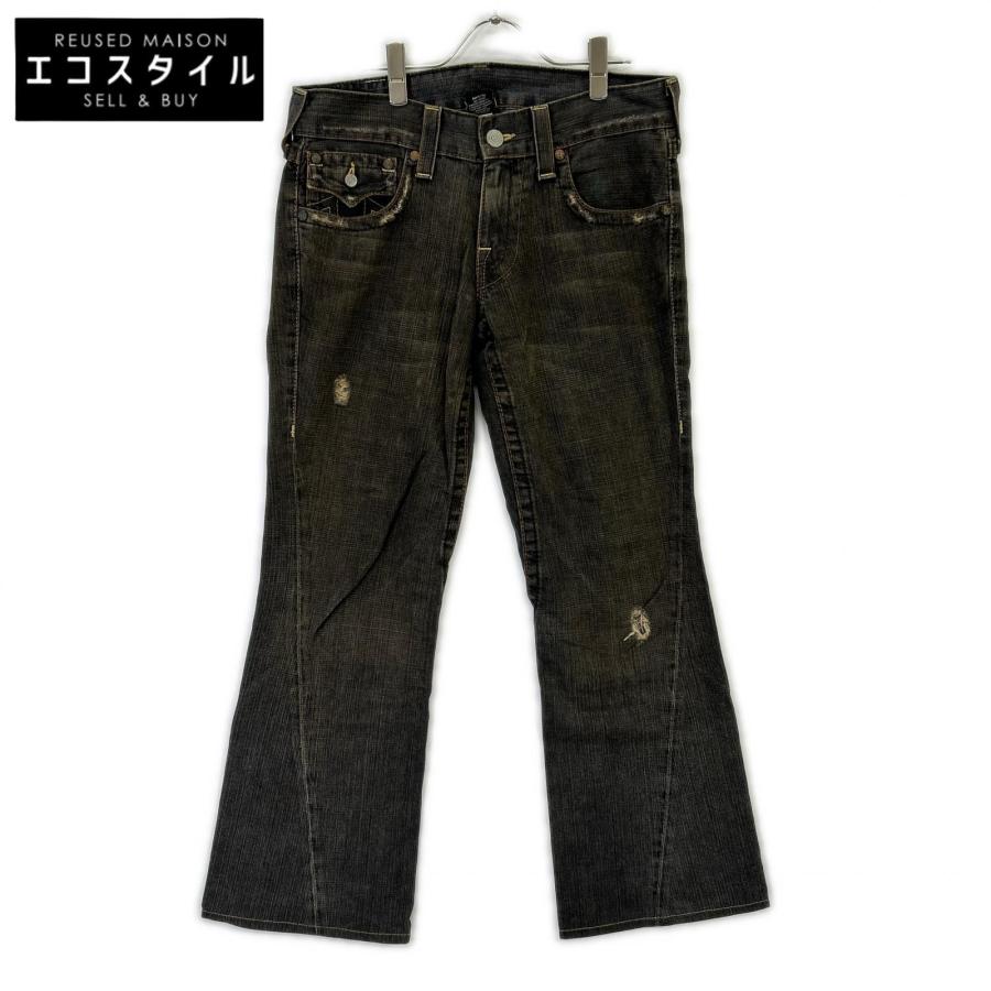 TRUE RELIGION トゥルーレリジョン 32803 TRM504 ブラック JOEY ブーツカット デニムパンツ 30×33 TRUE RELIGION（トゥルーレリジョン） 32803 TRM504 ブラック JOEY