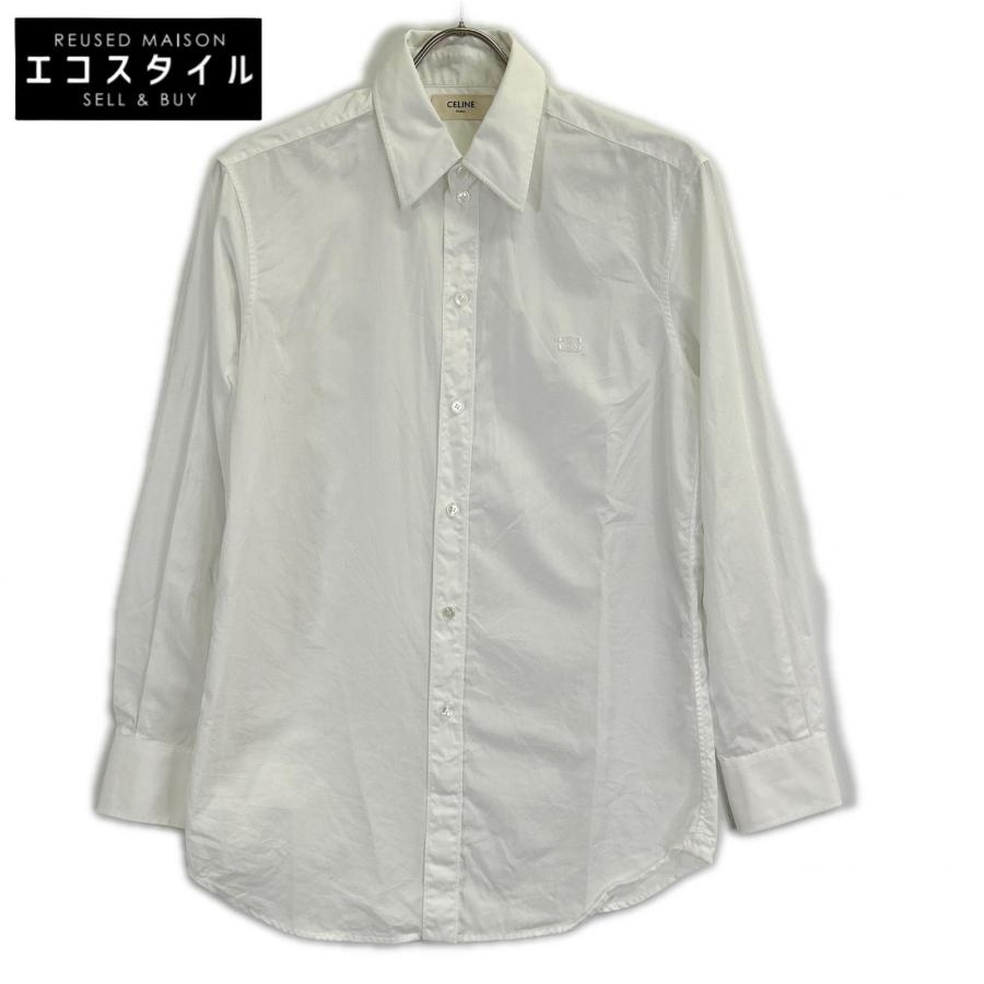 CELINE（セリーヌ） 2C670091F ホワイト コットン シャツブラウス 