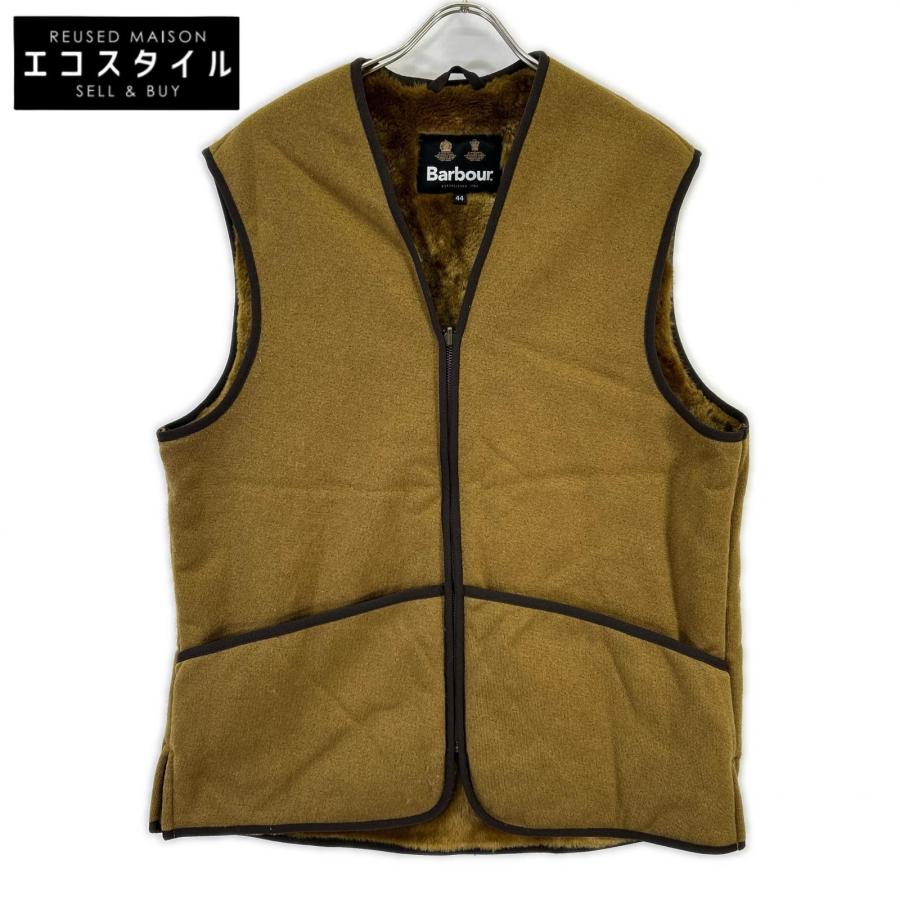 Barbour バブアー 232ML10004 ベージュ ファー ベスト ブラウン 44 