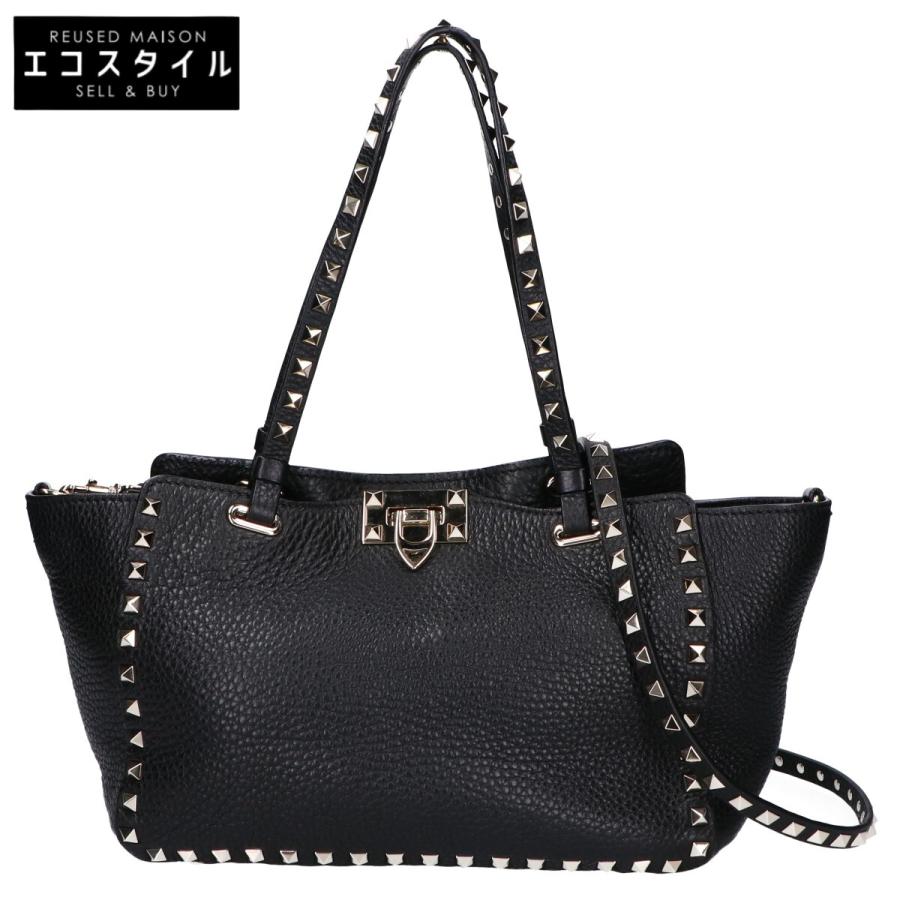 VALENTINO ヴァレンティノ MW2B0037VSF グレインレザー ロックスタッズ 