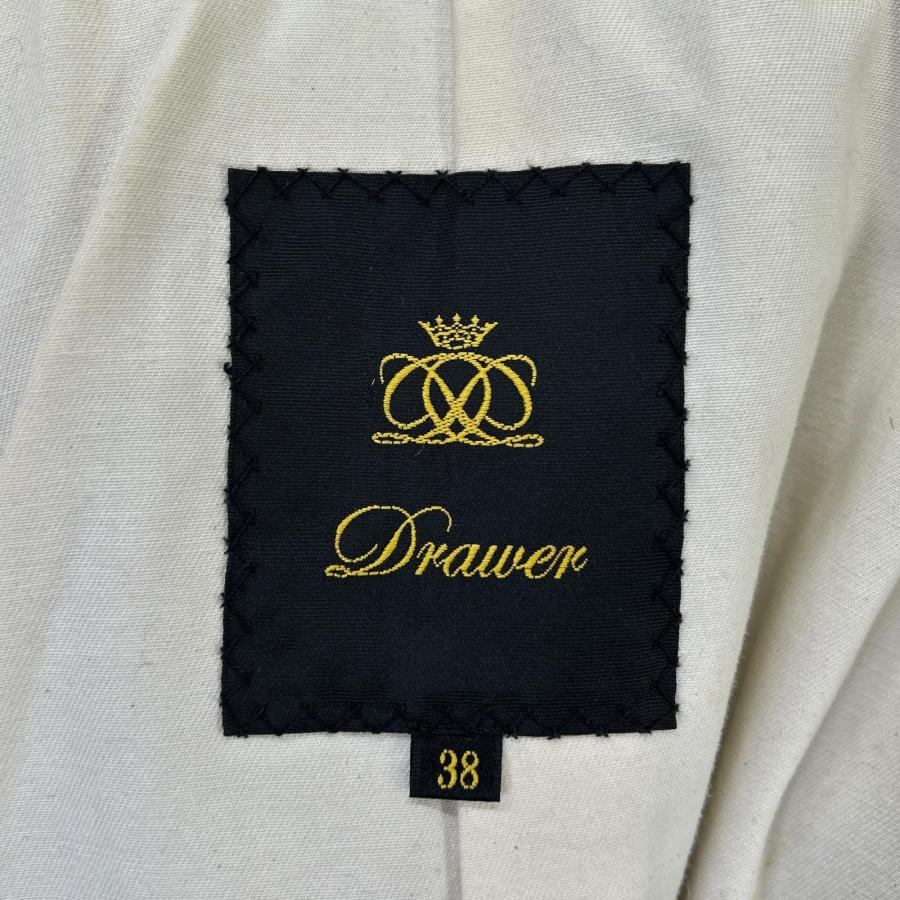 DRAWER（ドゥロワー） ブラック メルトン ファーポケットウールコート