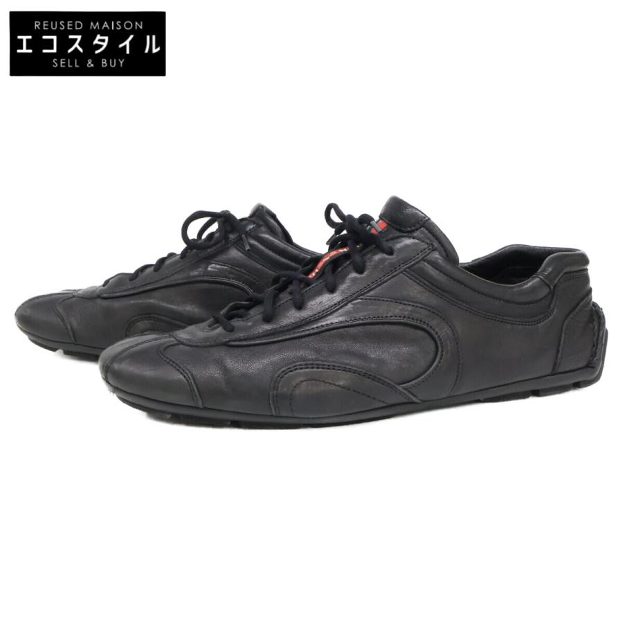PRADA プラダスポーツ ナイロンスニーカー ロゴ刻印 黒 37.5 軽量 PRADA SPORT（プラダスポーツ） MONTECARLO モンテカルロ レザー