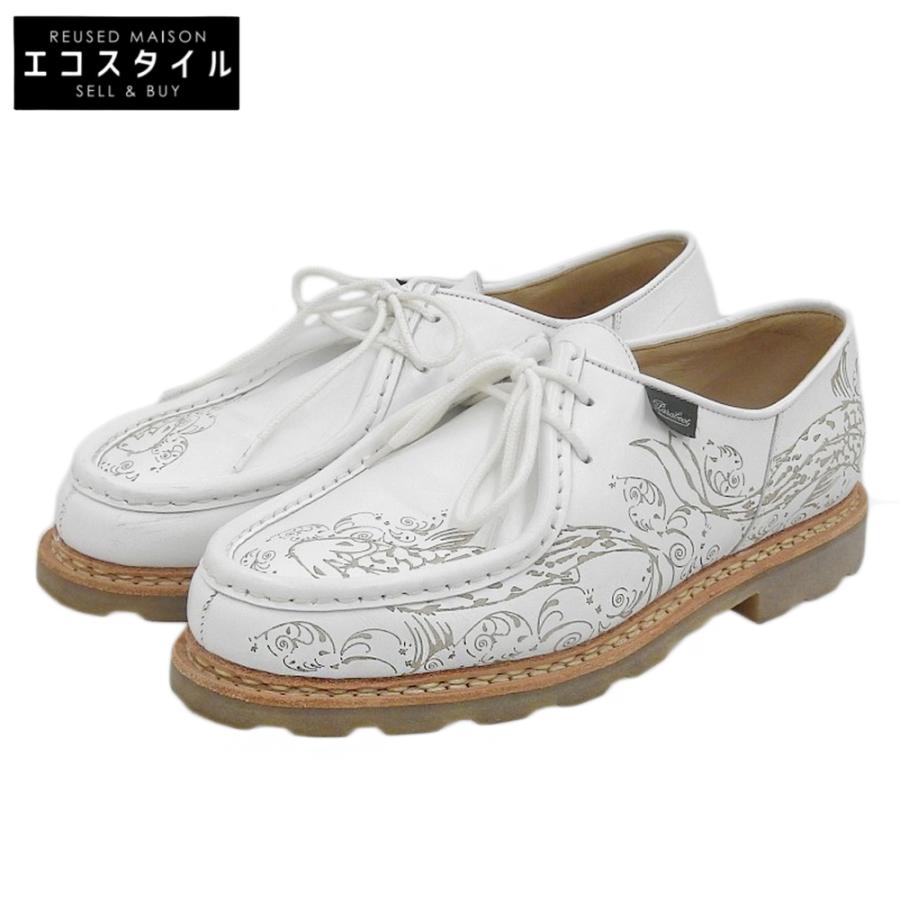 Paraboot パラブーツ ミカエル タトゥー Uチップ シューズ メンズ 白 ホワイト 42 42 Paraboot パラブーツ ミカエル タトゥー Uチップ シューズ メンズ 白