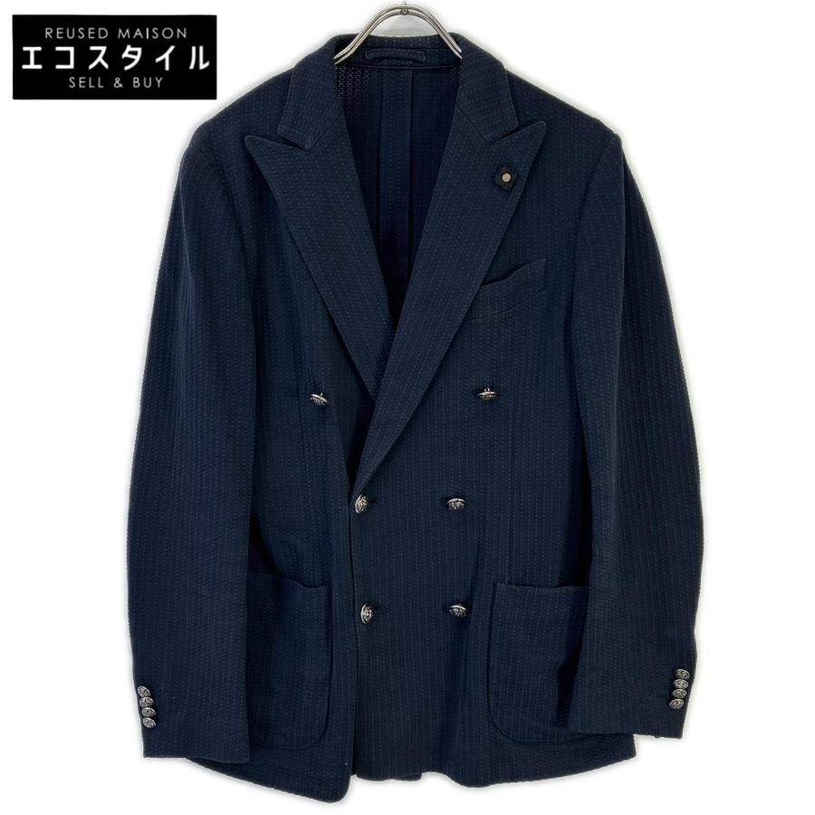 LARDINI（ラルディーニ） JG32906MQ ネイビー ダブル シアサッカー