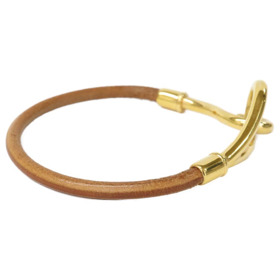 HERMES（エルメス） レザー ゴールド金具 ジャンボ ブレスレット 